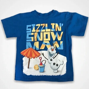 2/$15🥳 Disney  Frozen Olaf Blue Tshirt
